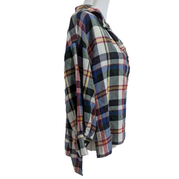 THE GREAT. The Painter's Smock School House Plaid Loose-Fit Multi-Color‎ Shirt - Picture 6 of 9